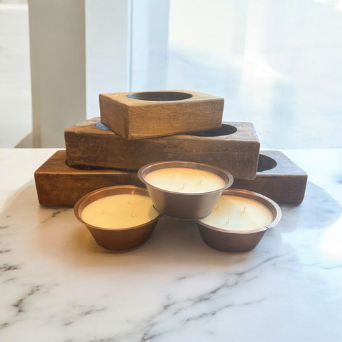 ARTISAN WOOD VESSELS + CANDLE INSERT