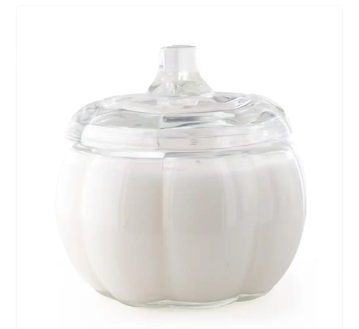 GLASS PUMPKIN WITH LID