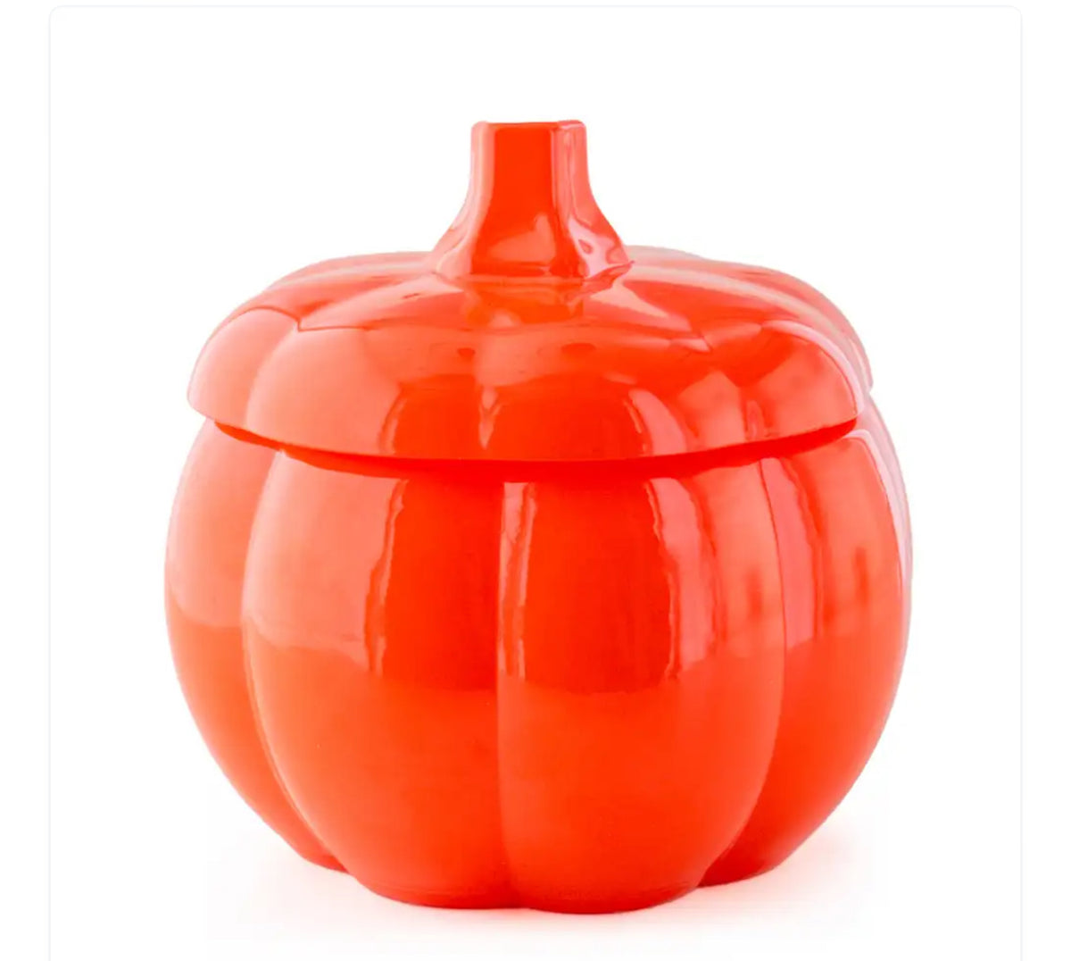 GLASS PUMPKIN WITH LID
